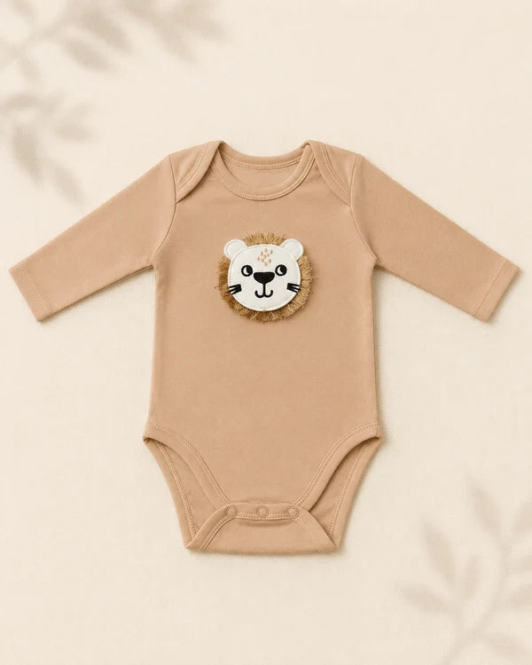 Pack of 3 Full Sleeve Bodysuits - Lion & koala - 008