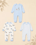 Pack of 3 - Full Sleeves - Sleep Suits - Tom & Jerry