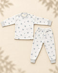 Winter Night Suit - Aeroplane & Bear Grey - D6