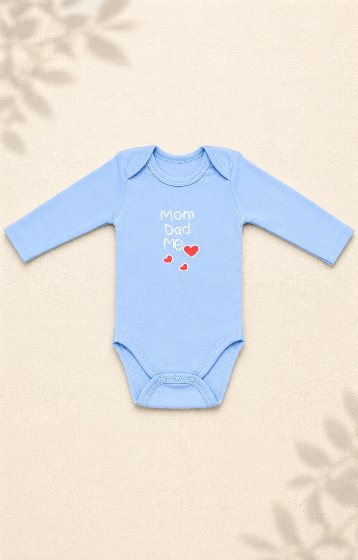 Pack of 3 Full Sleeve Bodysuits - Mom Dad Me - 008