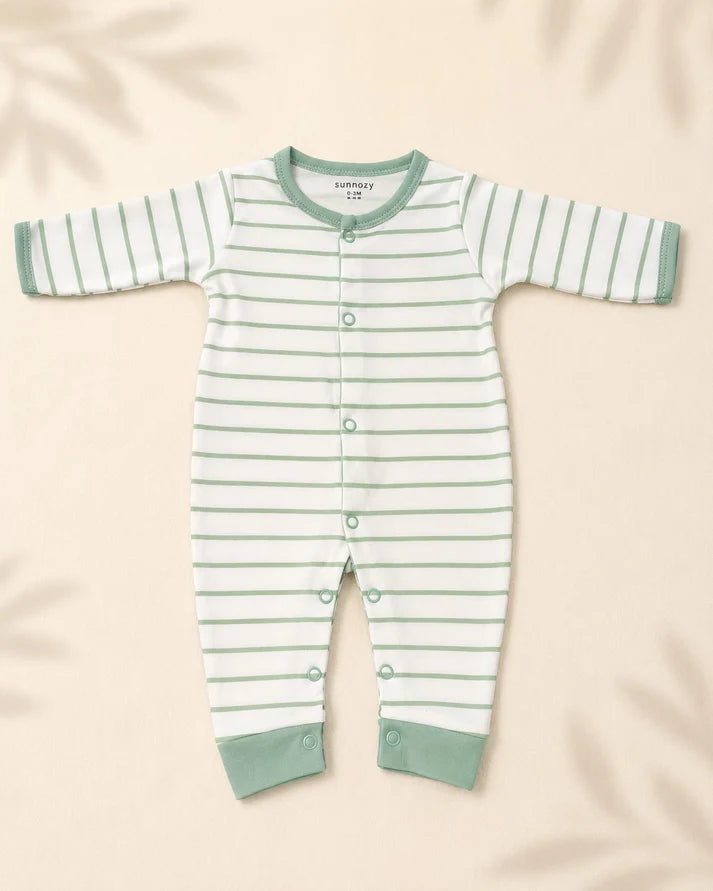 Pack of 3 - Full Sleeves - Sleep Suits - Green Turtle